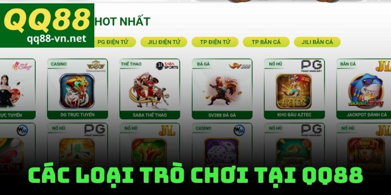 Các Loại Trò Chơi Tại QQ88